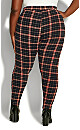 Vibin' Print Legging - red check