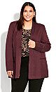 Plus Size Julia Ponte Jacket - shiraz