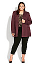 Plus Size Julia Ponte Jacket - shiraz