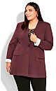 Plus Size Julia Ponte Jacket - shiraz