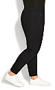 Plus Size Ponte Zipped Jogger - black