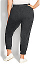 Plus Size Ponte Zipped Jogger - charcoal