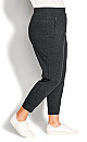 Plus Size Ponte Zipped Jogger - charcoal