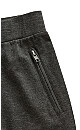 Plus Size Ponte Zipped Jogger - charcoal