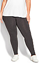 Plus Size Pima High Rise Legging Charcoal - tall