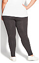 Plus Size Pima High Rise Legging Charcoal - tall