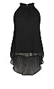 Pleated Crush Top - black