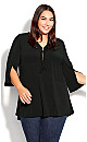 Plus Size Luella Plain Top - black