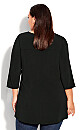 Plus Size Luella Plain Top - black