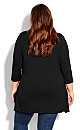 Plus Size Valerie Plain Top - black