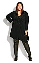 Plus Size Waverly Plain Tunic - black