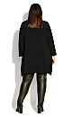 Plus Size Waverly Plain Tunic - black