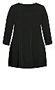 Plus Size Waverly Plain Tunic - black