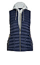 Plus Size Hooded Puffer Vest - navy