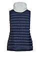 Plus Size Hooded Puffer Vest - navy