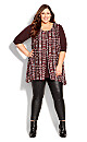 Plus Size Harbor View Print Tunic - plum