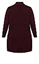 Clara Ribbed Detail Cardigan - plum