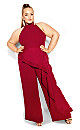 Class Halter Jumpsuit - currant