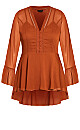 Button Love Top - toffee