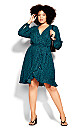 Amber Spot Dress - teal