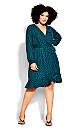 Amber Spot Dress - teal