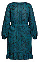 Amber Spot Dress - teal