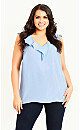 Frill Vest - pale blue