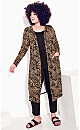 Plus Size Longline Print Lounge Cardigan - animal