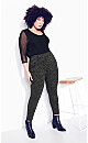 Plus Size Signature Print Pant - gray