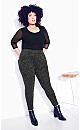 Plus Size Signature Print Pant - gray