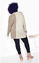 Plus Size Splice It Sweater - mocha