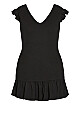 In Ruffle Dress - black