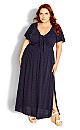 Summer Knot Maxi Dress - navy