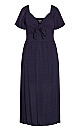 Summer Knot Maxi Dress - navy