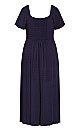 Summer Knot Maxi Dress - navy