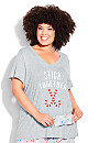 Plus Size Stick Together Sleep Set - gray 