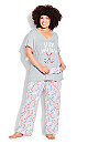 Plus Size Stick Together Sleep Set - gray 