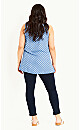 Spot Print Vest - blue