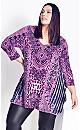 Plus Size Bettina Bling Tunic - purple