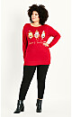 Robin Sweater - red