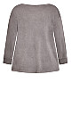 Plus Size Sadie Graphic Sweater - gray