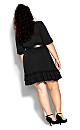 Precious Elbow Sleeve Dress - black