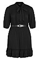 Precious Elbow Sleeve Dress - black