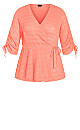 Romance Tie Top - peach