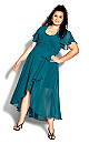 Enthral Flutter Maxi Dress - teal