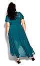 Enthral Flutter Maxi Dress - teal