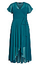 Enthral Flutter Maxi Dress - teal