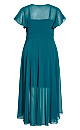 Enthral Flutter Maxi Dress - teal