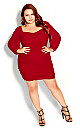 Ruched Desire Dress - love red