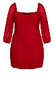 Ruched Desire Dress - love red